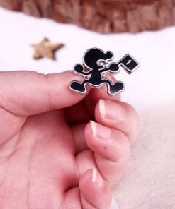 Alternative view of Super Smash Bros 'Amiibo | Mr. Game and Watch' Enamel Pin