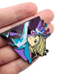 Alternative view of Spider Verse 'Spider Gwen | Upside Down' Enamel Pin