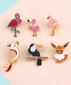 Alternative view of Baby Flamingo Enamel Pin