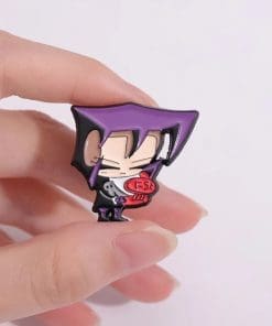 Alternative view of Invader Zim 'Gaz Membrane' Enamel Pin