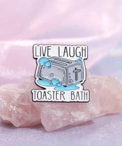 Alternative view of Bread Toaster 'Live Laugh Toaster Bath' Enamel Pin