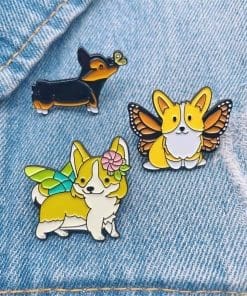 Alternative view of Corgi 'Spread Your Wings' Enamel Pin