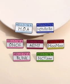 Alternative view of Monsta X Fandom 'Hello I'm a MONBEBE' Enamel Pin
