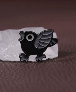 Alternative view of Black Crow 'Tweet' Enamel Pin