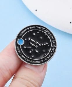 Alternative view of Pale Blue Dot 'Preserve And Cherish The Only Home We've Ever Known' Enamel Pin