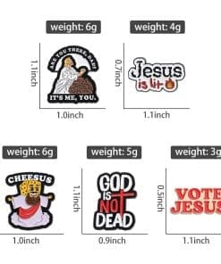 Holy Jesus 'Jesus Is Lit Enamel Pin - Image 3