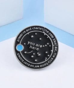 Pale Blue Dot 'Preserve And Cherish The Only Home We've Ever Known' Enamel Pin - Image 5