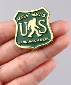 Alternative view of Bigfoot ‘Forest Service | Sasquatch’ Enamel Pin