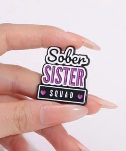 Alternative view of Feminist Power 'Sober Sister Squad' Enamel Pin