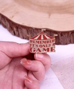 Alternative view of Carnival 'Remember It's Only A Game' Enamel Pin