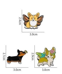 Corgi 'Spread Your Wings' Enamel Pin - Image 3