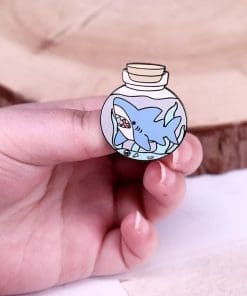 Alternative view of Shark In A Jar 'Great White Shark' Enamel Pin