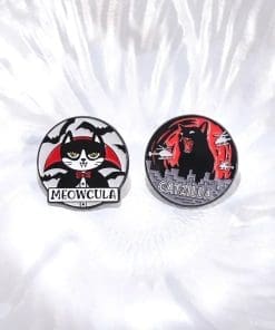 Alternative view of Black Cat 'Catzilla' Enamel Pin