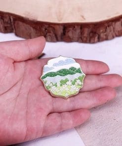 Alternative view of Adventure Hill 'Grass Field Scenery' Enamel Pin