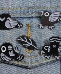 Alternative view of Black Crow 'Black Feather' Enamel Pin