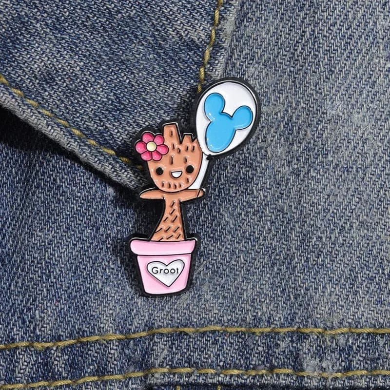 Guardians of the Galaxy ‘Groot in Pink Pot’ Enamel Pin - Image 3