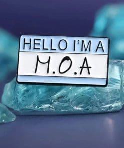 Alternative view of Tomorrow x Together Fandom 'Hello I'm a M.O.A' Enamel Pin