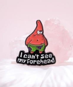 Alternative view of The Patrick Star Show 'Can't See My  Forehead' Enamel Pin