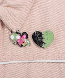 Alternative view of Invader Zim 'Bestie' Enamel Pin