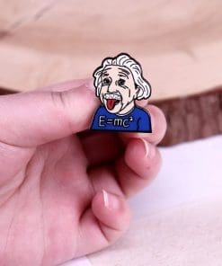 Alternative view of Scientist 'Einstein Bleh | E=MC2' Enamel Pin