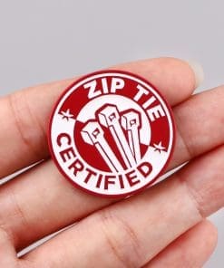 Alternative view of Student Certificate 'Zip Tie Certified' Enamel Pin
