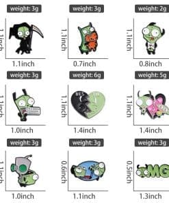 Alternative view of Invader Zim 'OMG' Enamel Pin