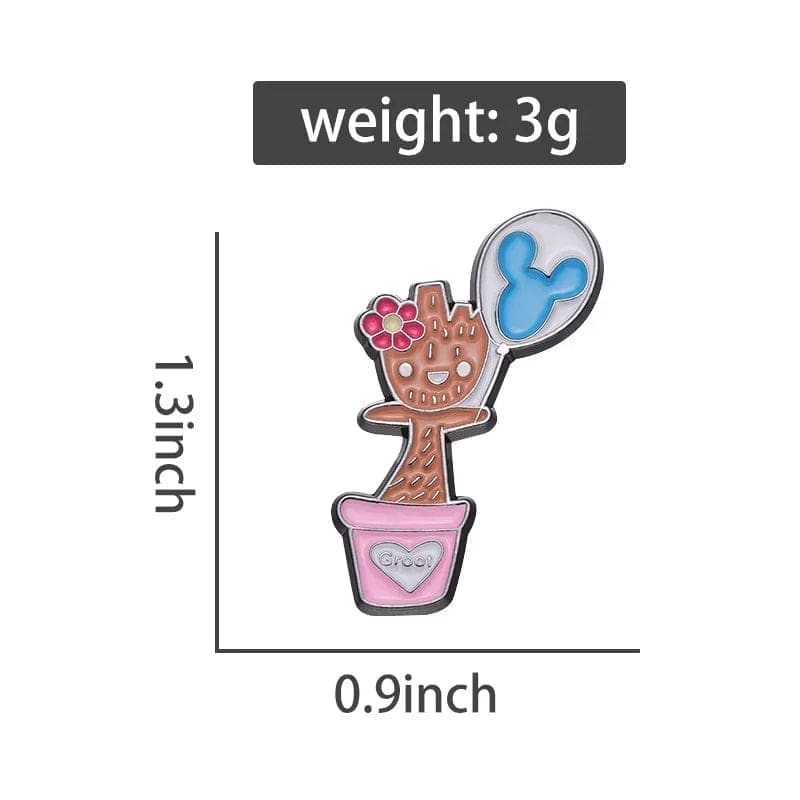 Guardians of the Galaxy ‘Groot in Pink Pot’ Enamel Pin - Image 5