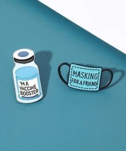 Alternative view of Medicine Bottle 'I'm A Vaccine Booster' Enamel Pin