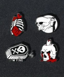Alternative view of Punk Rib 'Thoracic Heart' Enamel Pin