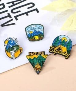 Alternative view of Nature ' Bonfire' Enamel Pin