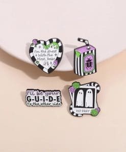 Alternative view of Beetlejuice 'I'll Be Your Guide to the Other Side' Enamel Pin