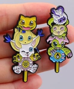 Alternative view of Digimon Adventure 'Tailmon Monsters Stick' Enamel Pin