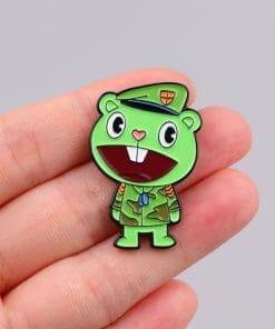 Alternative view of Happy Tree Friends 'Big Smile Flippy' Enamel Pin