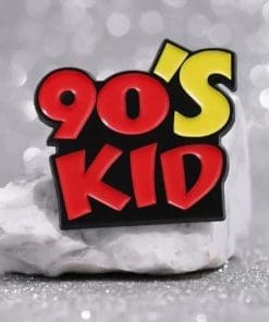 Alternative view of Retro '90's Kid' Enamel Pin