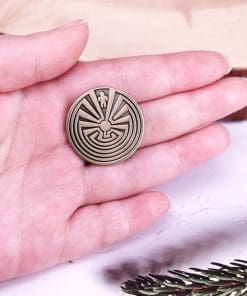 Alternative view of Labyrinth 'Man in the Maze' Enamel Pin