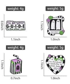 Beetlejuice 'Spooky Ghost | No Feet' Enamel Pin - Image 4