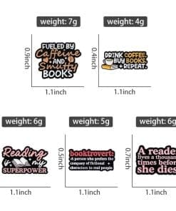 Booktrovert 'Person Who Prefers the Company of Fictional Characters to Real People' Enamel Pin - Image 4