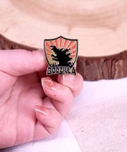Alternative view of Godzilla Enamel Pin