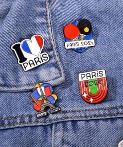 Travel 'I Love Paris | Set of 4' Enamel Pin - Image 5
