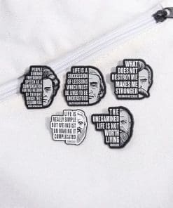 Alternative view of Confucius 'Life is Simple But We Insist on Making It Complicated' Enamel Pin