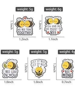 Chubby Bee 'I Bee Leaf In You' Enamel Pin - Image 4