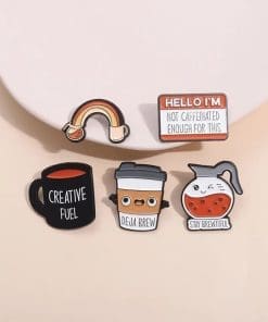Alternative view of Coffee Lover 'Coffee Rainbow' Enamel Pin