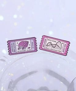 Alternative view of Ticket Mood 'Introvert Club' Enamel Pin