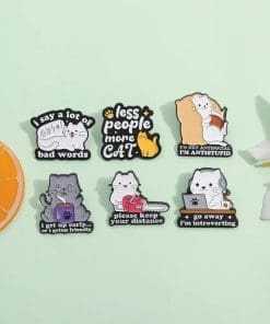 Cat | Sssh 'I Say A Lot of Bad Words' Enamel Pin - Image 5