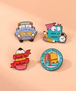 Alternative view of School Bus 'Welcome Back to School' Enamel Pin