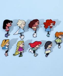 Set of 3 Princess 'Mulan | Alice | Ariel Pendant' Enamel Pin - Image 3