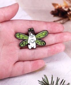Alternative view of Fairy 'Dragonfly Cat' Enamel Pin