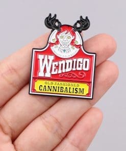 Alternative view of Wendigo 'Old Fashioned Cannibalism' Enamel Pin