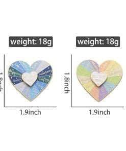 Mental Health Turntable 'Self Care Today Mood' Enamel Pin - Image 5
