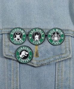 Alternative view of Wednesday 'Sad Girl Club' Enamel Pin
